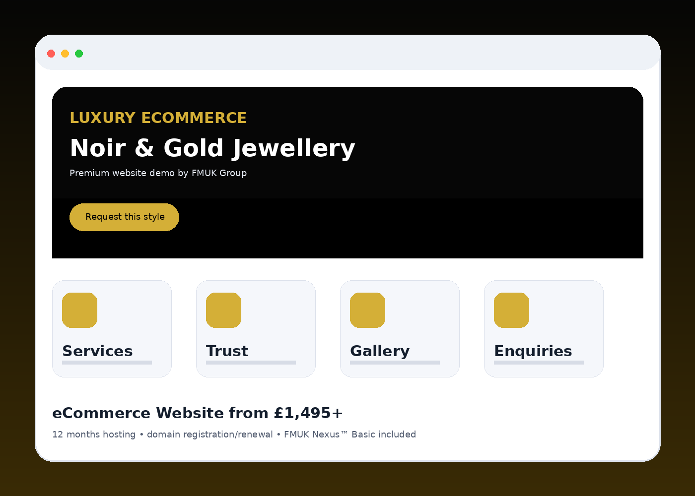 Noir & Gold Jewellery screenshot