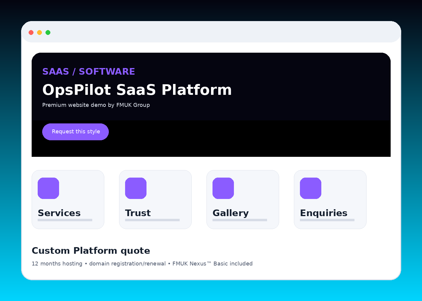 OpsPilot SaaS Platform screenshot