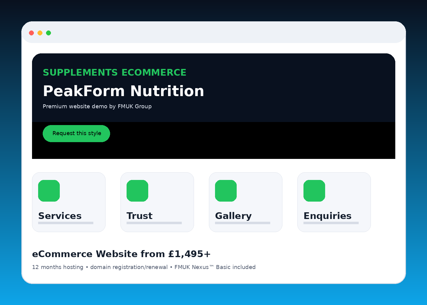 PeakForm Nutrition screenshot